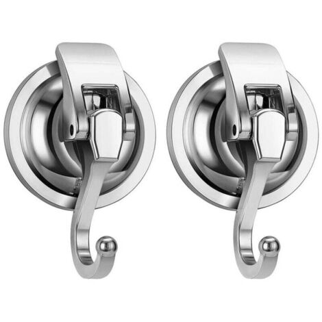 Pair Set Mit 2 Leistungsstarken Saugnapfhaken Für Badezimmer, Maximale Tragkraft 5 Kg, Vakuum-saugnapf-wandhaken Für Dusche, Geeignet Für Küche, Bad Und Fenster
