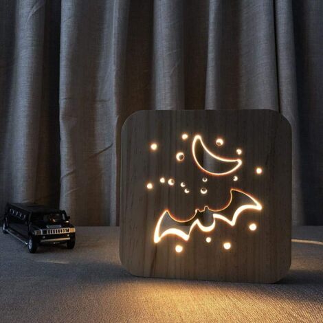 Pair Leselampe, Led, Für Schwangere, Kinder Zum Schlafen, Erwachsene, Treppenbeleuchtung, Tragbar, Nicht Dimmbar, Niedlich, Fledermaus-design