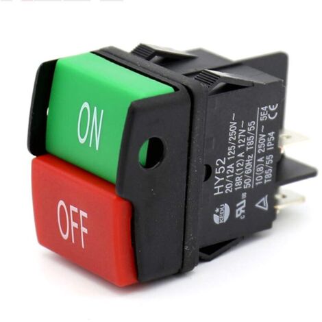 Pair Hy52 Drucktaster (1 Stück) Für Haushaltsgeräte, Elektrogeräte Und Elektrowerkzeuge, 125/250 V, 20/12/10 (8) A, Hy52, 250,00 V