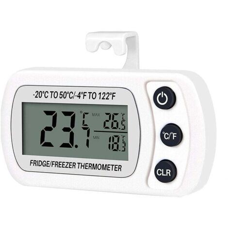 Pair Wasserdichtes Digitales Kühlschrank-/gefrierschrank-raumthermometer, -20 °c Bis 50 °c (-4 °f Bis 122 °f) Mit Großem Lcd-display