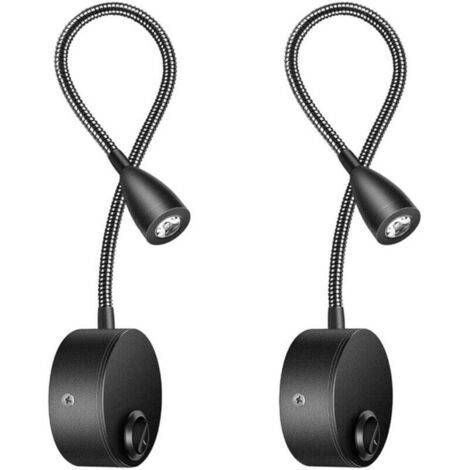 Pair Led-wandleseleuchte, 2er-pack – Schwanenhals-nachttischlampe, 3 W, 3000 K Warmweiß – Elegante Leseleuchte Von