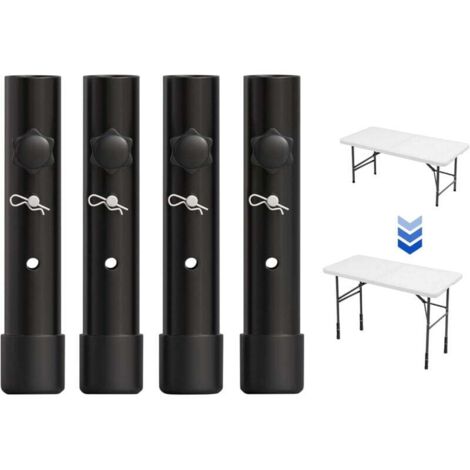 Pair Set Mit 4 Tischbeinverlängerungen Für Klapptische, Für Gebogene Und Gerade Beine, Verstellbare Klapptischbeinerhöhungen, Für Eine Höhe Von (19,8 Cm)