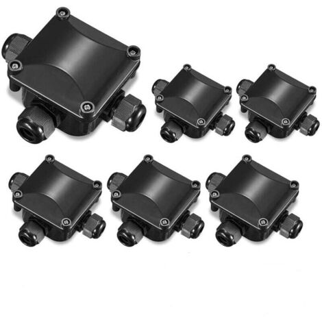 Pair Anschlussdose, Ip67 Wasserdichter T-verbinder, Außenverteilerkasten, Kabelverbinder, Für Kabel Mit 6,5 Bis 10,5 Mm Durchmesser, 5 Stück, (schwarz)