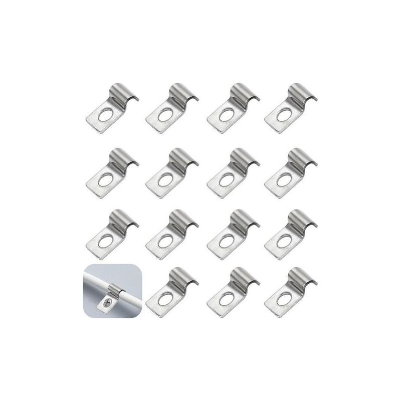 100 Stück U-rohr-befestigungselemente. Edelstahl-klemmklammern Zur Befestigung Von Kabeln, Rohren Und Starren Gittern (4 Mm).