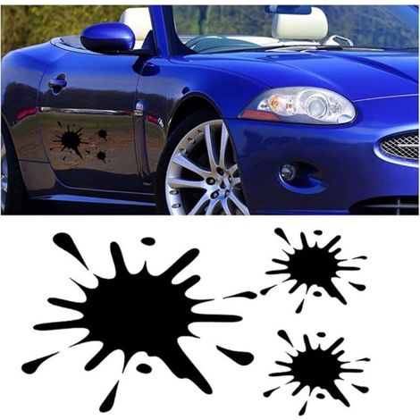 Pair 3-teiliges Autoaufkleber-set, 15 X 10 Cm, Dekorative Reflektierende Autoaufkleber, Universelle Außenaufkleber Für Autos, Lkws Und Motorräder (schwarz)