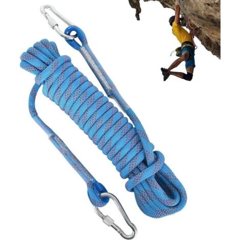 Pair 10 M Kletterseil, Kletterausrüstung Karabiner, Sicherheitsseil Für Den Außenbereich, Schaukelseil Für Den Außenbereich, Für Camping, Bergsteigen, Angeln, Rettungseinsätze