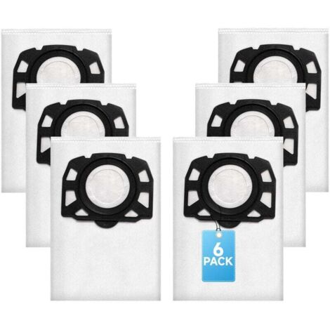 Pair 6-teiliges Staubsaugerbeutel-set, Kompatibel Mit Kärcher Wd2 Plus, Kärcher Wd 3, Wd 3 Akku, Kwd 1, Kwd 2, Kwd 3, Mv 3, Se4001, Se4002, Universal-staubsaugerbeutel