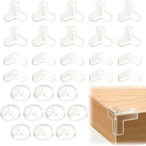 Pair Packung Mit 30 Tischkantenschonern, 3 Formen, Transparente Eckenschoner Für Babys, Tischkantenschoner, Möbelkantenschoner
