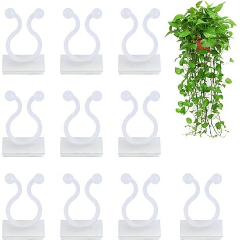Pair 50 Stück Kletterpflanzen-stützclips, Wandpflanzenclips, Ranken-wandclips, Clips Für Kletterpflanzen – Weiß