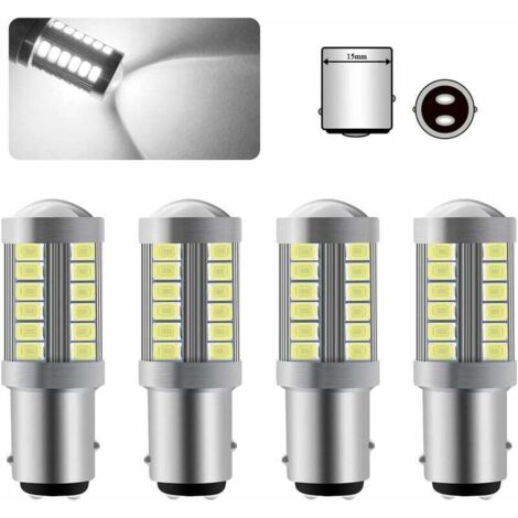 Pair X 1157 Bay15d Led-lampe, Superhelles Weiß 6000k, 5630 33 Smd, Canbus-bremslichtlampe, 12v