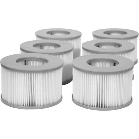Pair Ensemble De 6 Filtres Pour Spas Gonflables Mspa, Filtres Pour Spas Gonflables