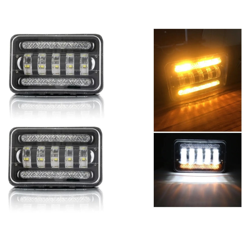 Set Mit 2 Universellen 5-zoll-led-halogen-scheinwerfern 12–24v, Abblend-/fernlicht Mit Drl-tagfahrlicht