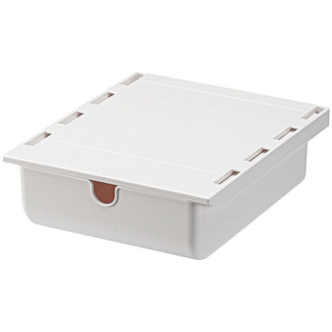 Pair Schubladenorganizer Für Unter Den Schreibtisch (weiß), Mini-aufbewahrungsbox Für Schubladen, Selbstklebender Schreibtisch-schubladenorganizer, Versteckte Schubladenbox