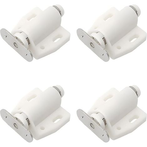 Pair 4er-set Magnetische Kunststoff-schnappverschlüsse Für Türen, Schubladen Und Schränke Mit Soft-close-mechanismus – Weiß, Ideal Für Schlafzimmer, Küche Und Badezimmer