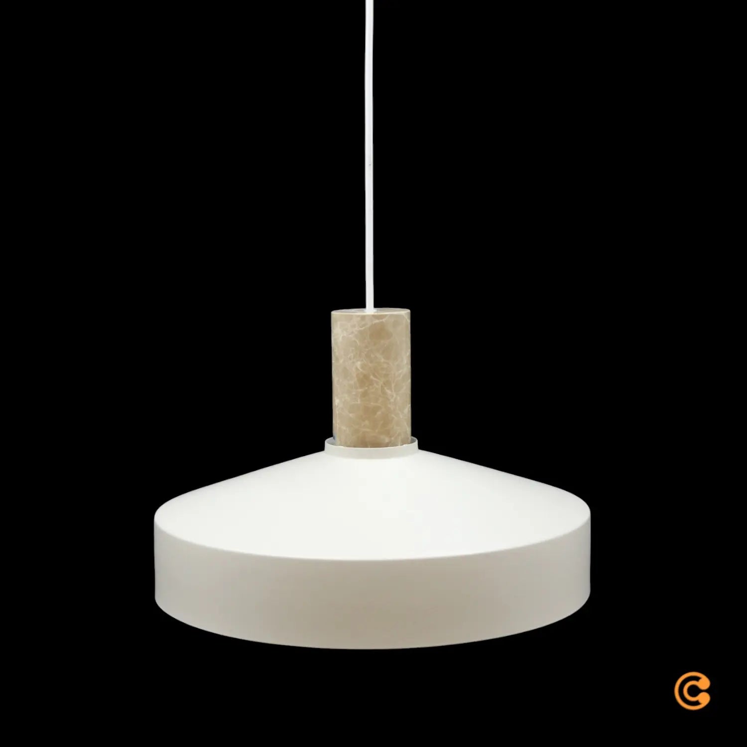 [gebraucht] B-ware Nordlux Pendelleuchte Hängelampe Elvas Marmor Metall Beige E27 Led Leuchte Lampe