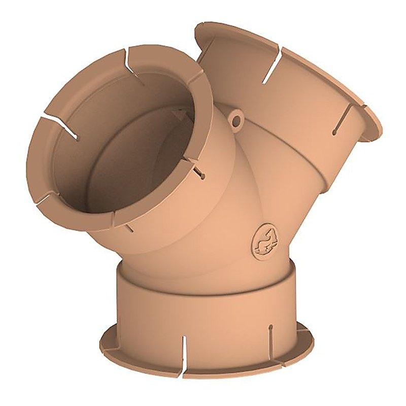 Luftkanalanschluss Northio Y-piece Durchmesser 65mm Beige