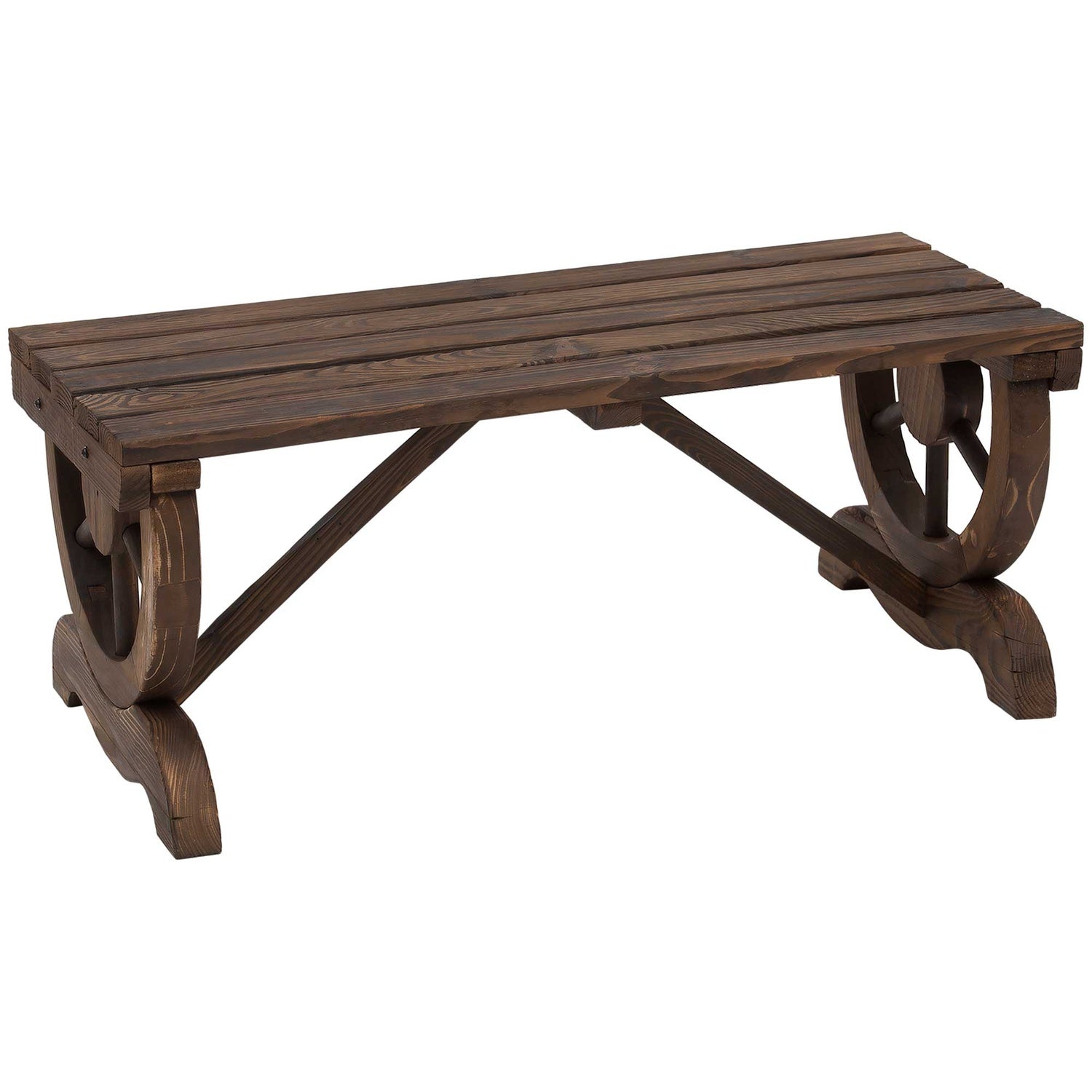 Gartenbank Holz Wetterfest Sitzbank Gartenmobel Rustikale Bank Natur 98 X 50 X 395 Cm 214530449