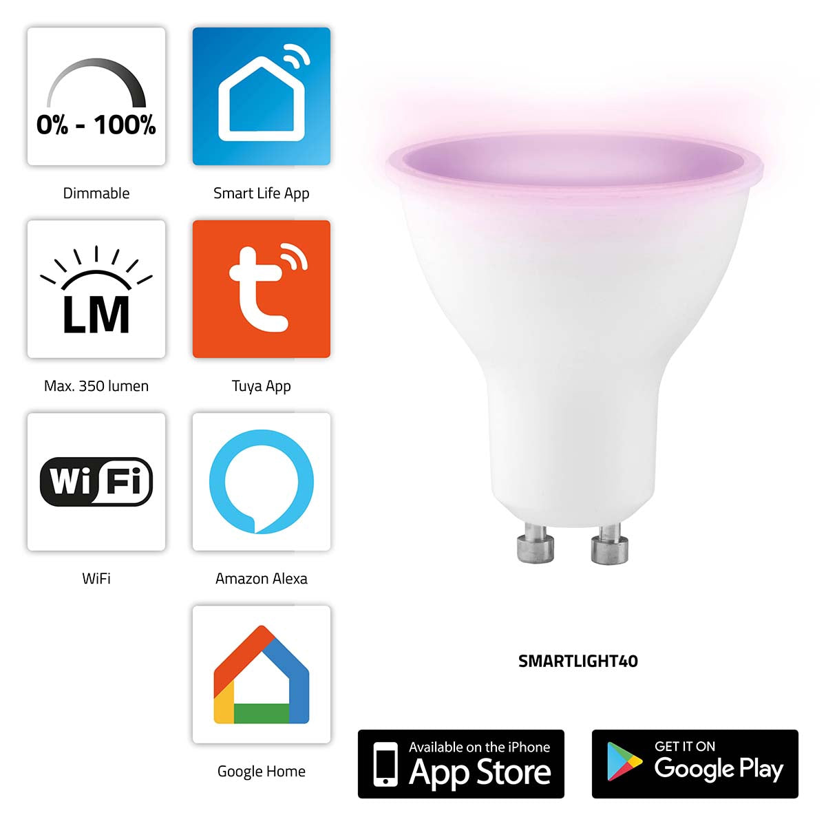 Ampulle Alecto Smartlight40 Dimmbar 350 Lumen