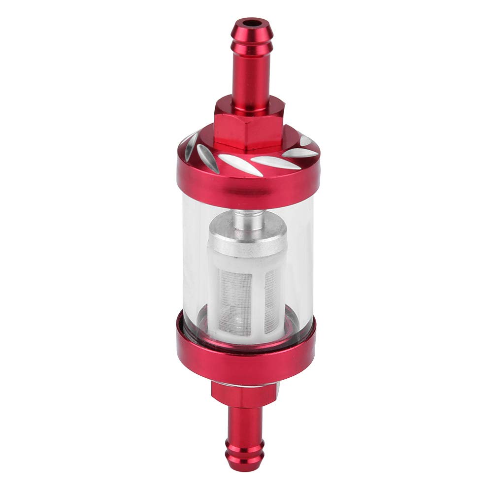 Inline-kraftstofffilter — Hochleistungs-universal-kraftstofffilter — Inline-kraftstofffilter Aus Metall Und Glas — 8 X 8 X 5 Cm — Geeignet Für Motorräder