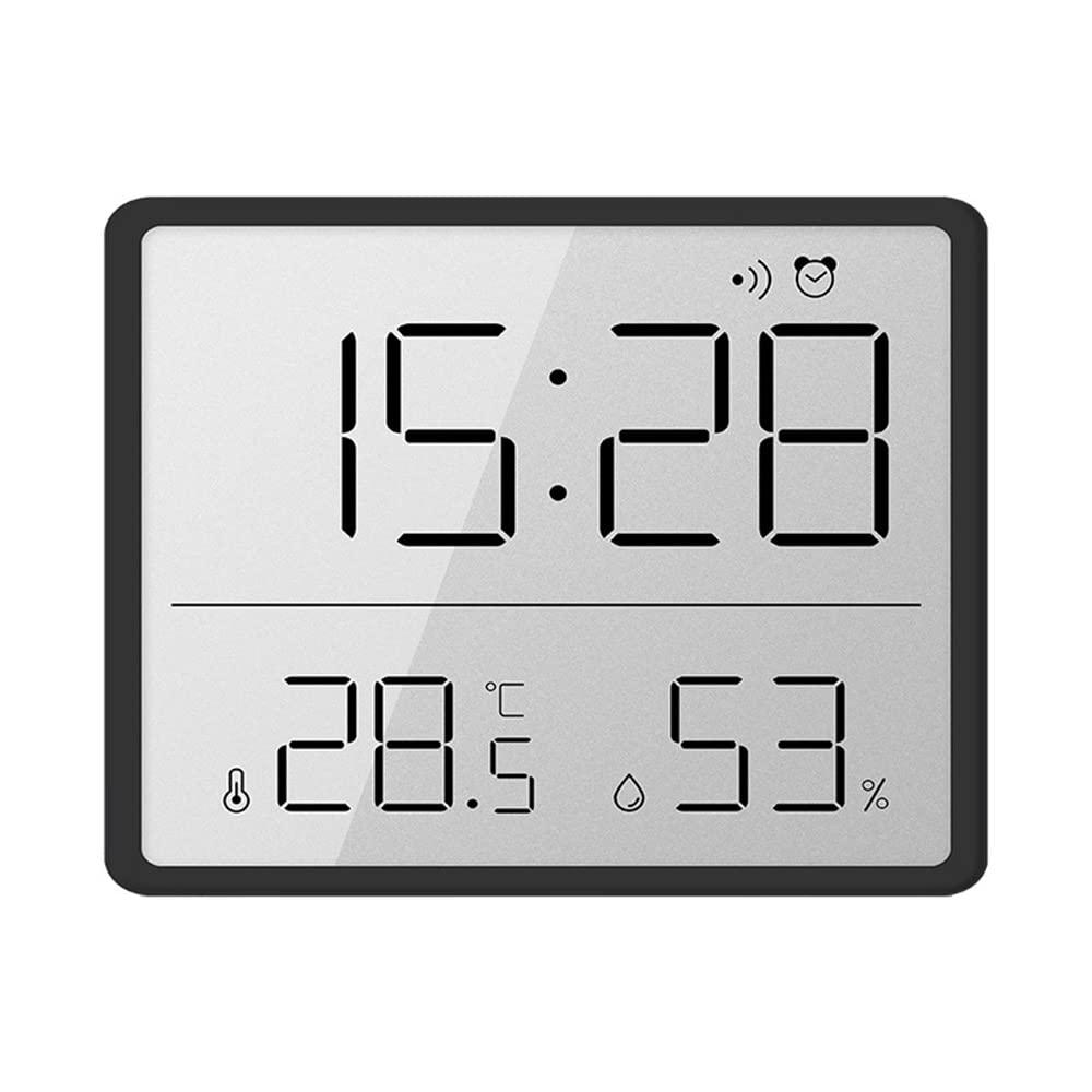 Digitales Thermometer-hygrometer, Kleiner Lcd-wecker Mit 12/24-stunden-temperatur- Und Feuchtigkeitsanzeige (°c/°f), Batteriebetrieben, Für Zuhause, Schüler Und Büro