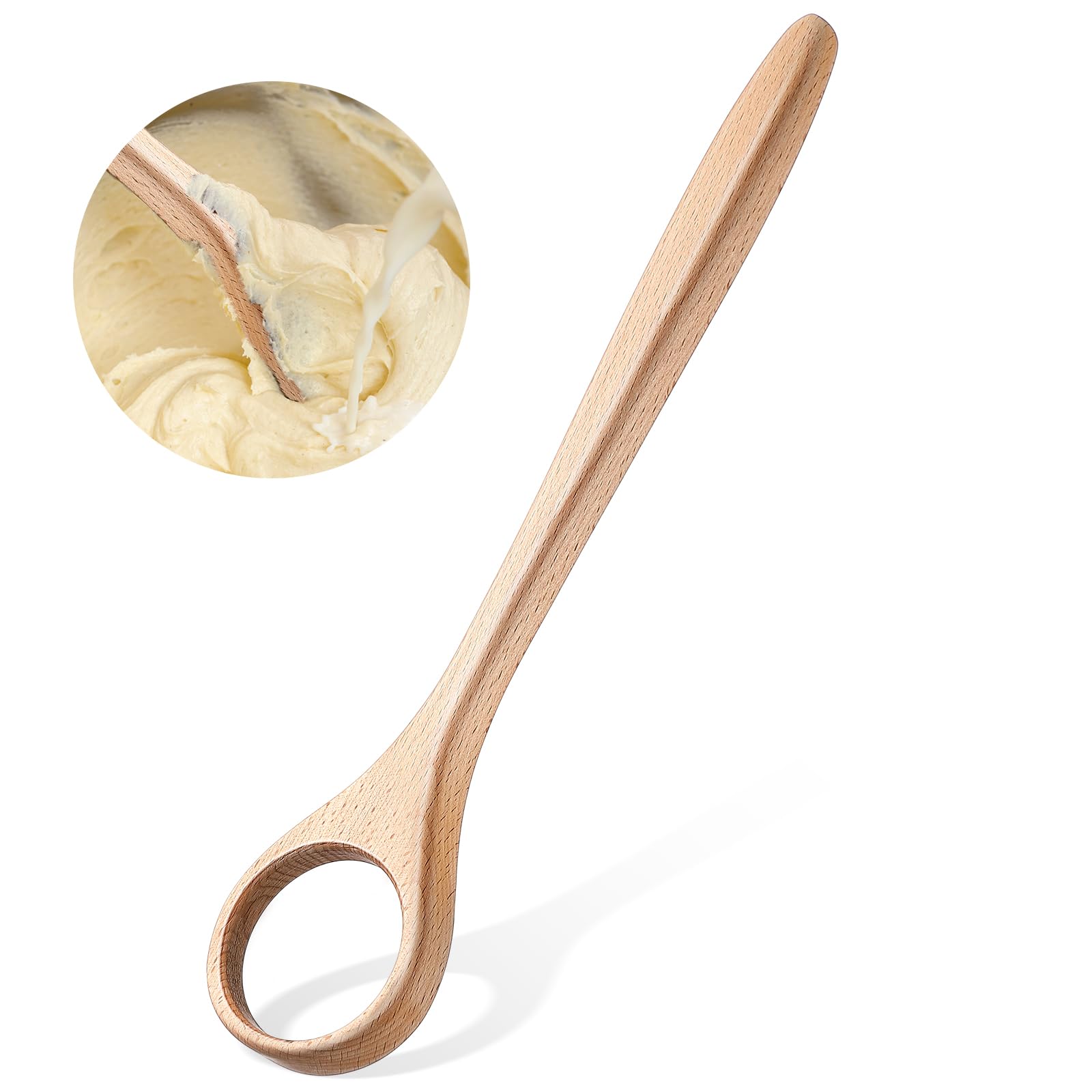 12-zoll-teigbesen Im Dänischen Stil Mit Holzgriff – Sauerteigkneter, Teigkneter Und Backutensil