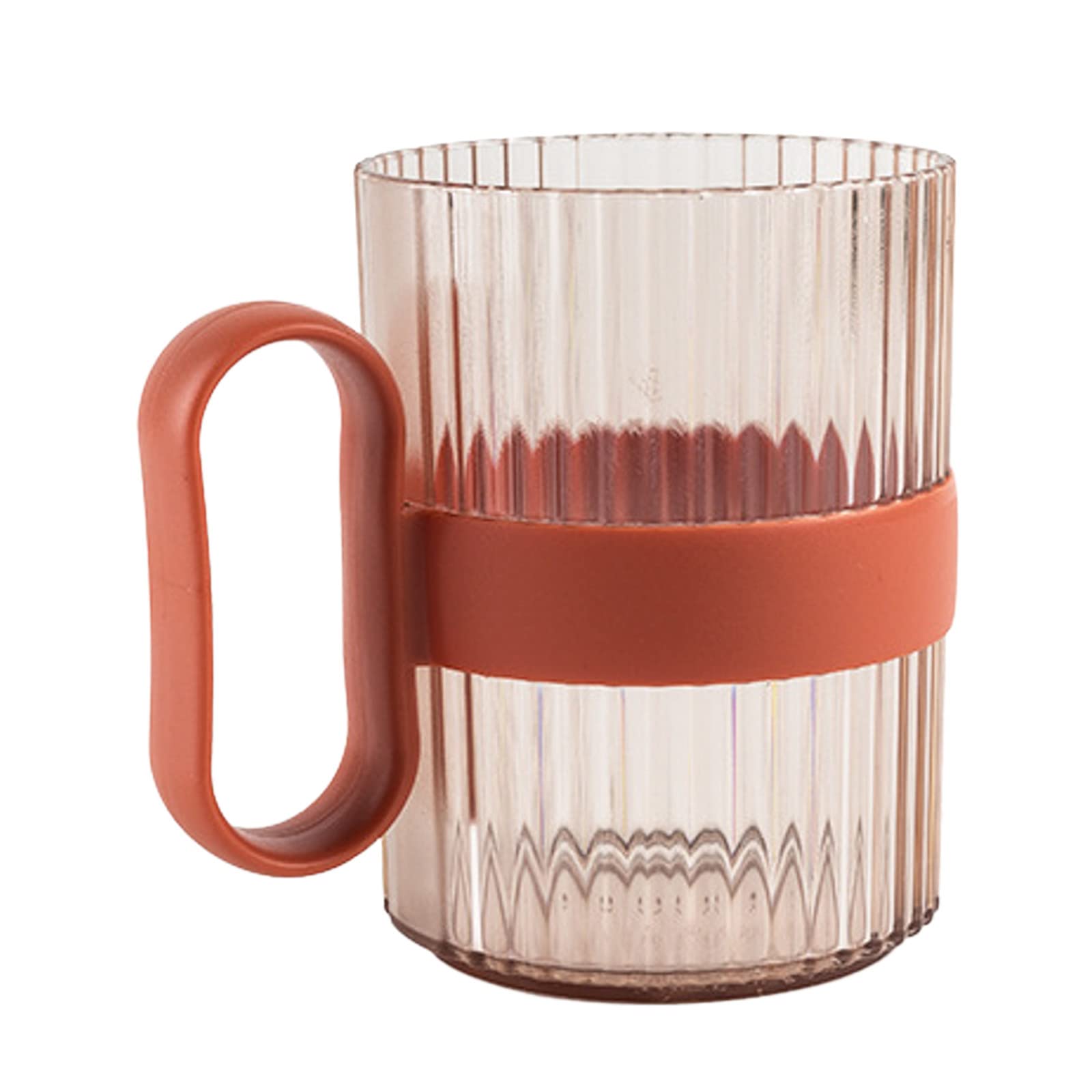 Transparente Mundwasserbecher Und Gestreifte Zahnbürstenhalter Aus Kunststoff – Schlicht Und Elegant, Langlebig Und Edel – Perfekt Für Paare, Freunde Und Familien.