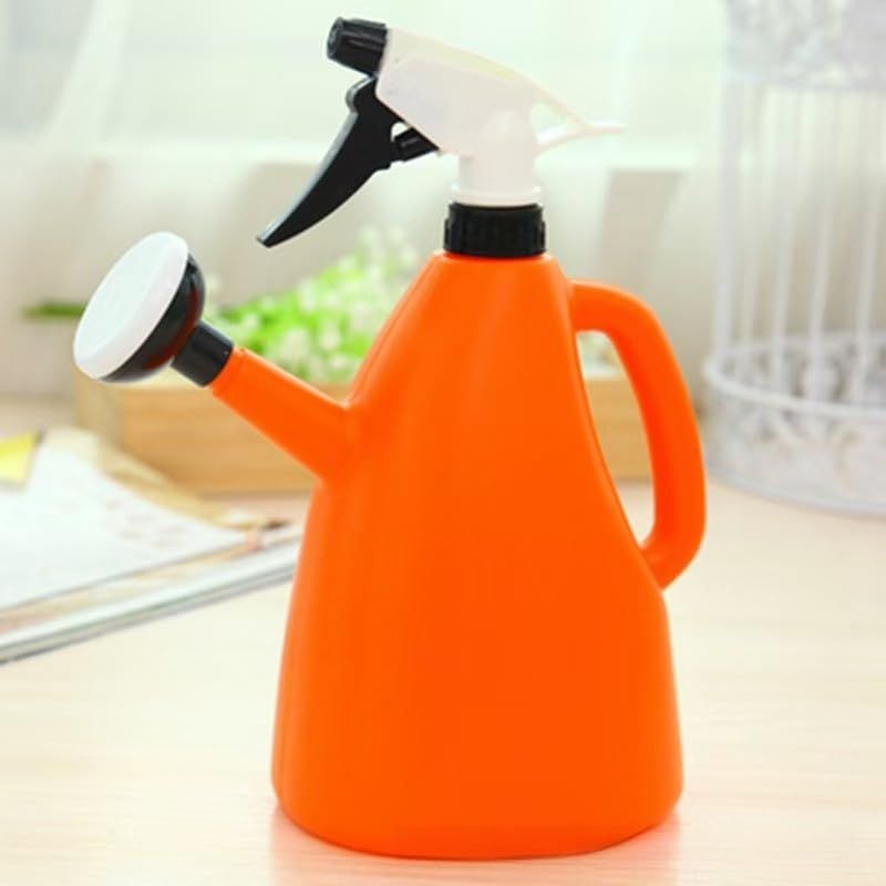 Mehrfarbige Gießkanne Mit Großem Fassungsvermögen Und 2-in-1-sprühdüse (verstopfungsfrei) Für Garten, Balkon, Büro, Pflanzen, Drinnen Und Draußen (orange). Farbe: Orange