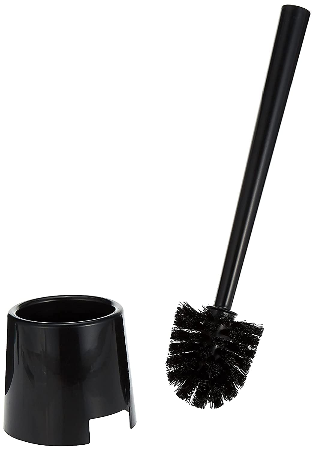 Wc-bürste Mit Schwarzem Kunststofffuß – Hergestellt Aus Polypropylen Atmungsaktiv Und Feuchtigkeitsbeständig, Ideal Fürs Badezimmer – Schwarz, 36 X 11 Cm