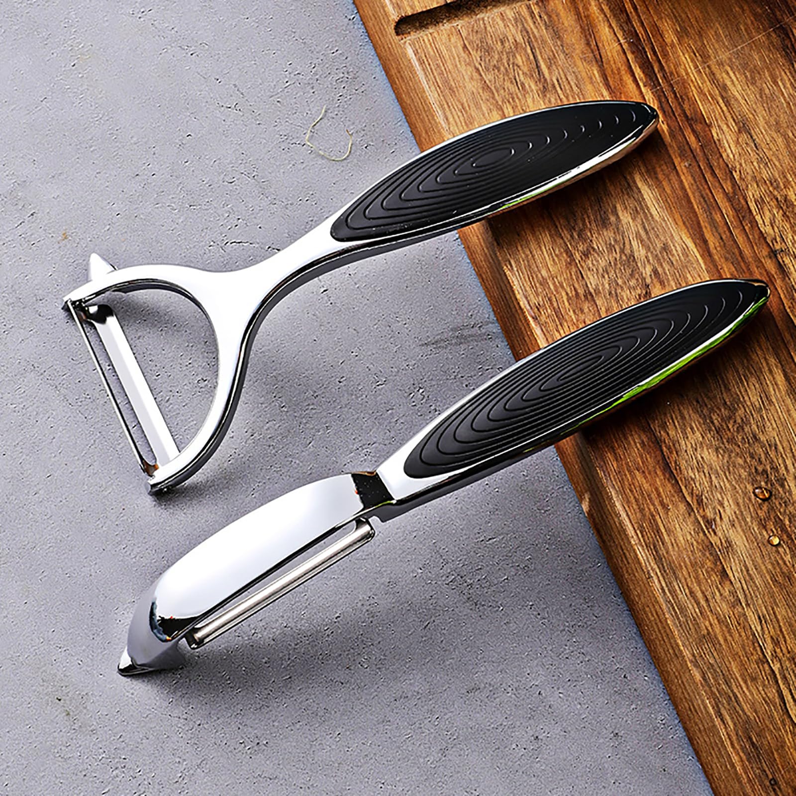 Set Mit 2 Kartoffelschälern Aus Edelstahl (typen Y Und I) — 17 X 7 X 3,5 Cm — Mit Robusten, Rutschfesten Griffen