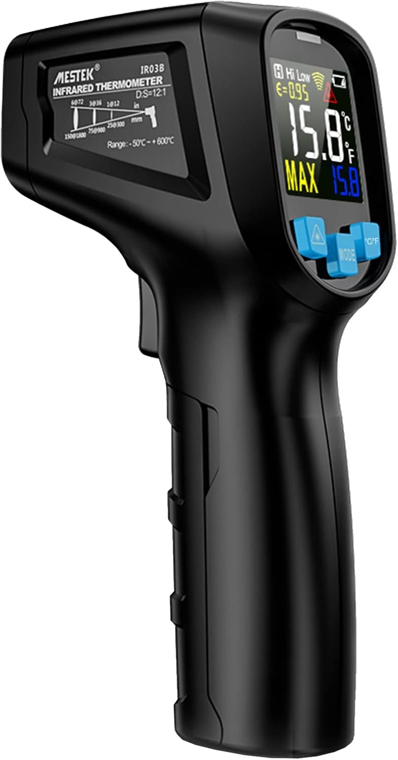 - 50 600 ℃ Tragbares Berührungsloses Digitales Lcd-infrarot-thermometer Industrieller Infrarot-temperaturtester Infrarot-pyrometer Mit Einstellbarem Emissionsgrad
