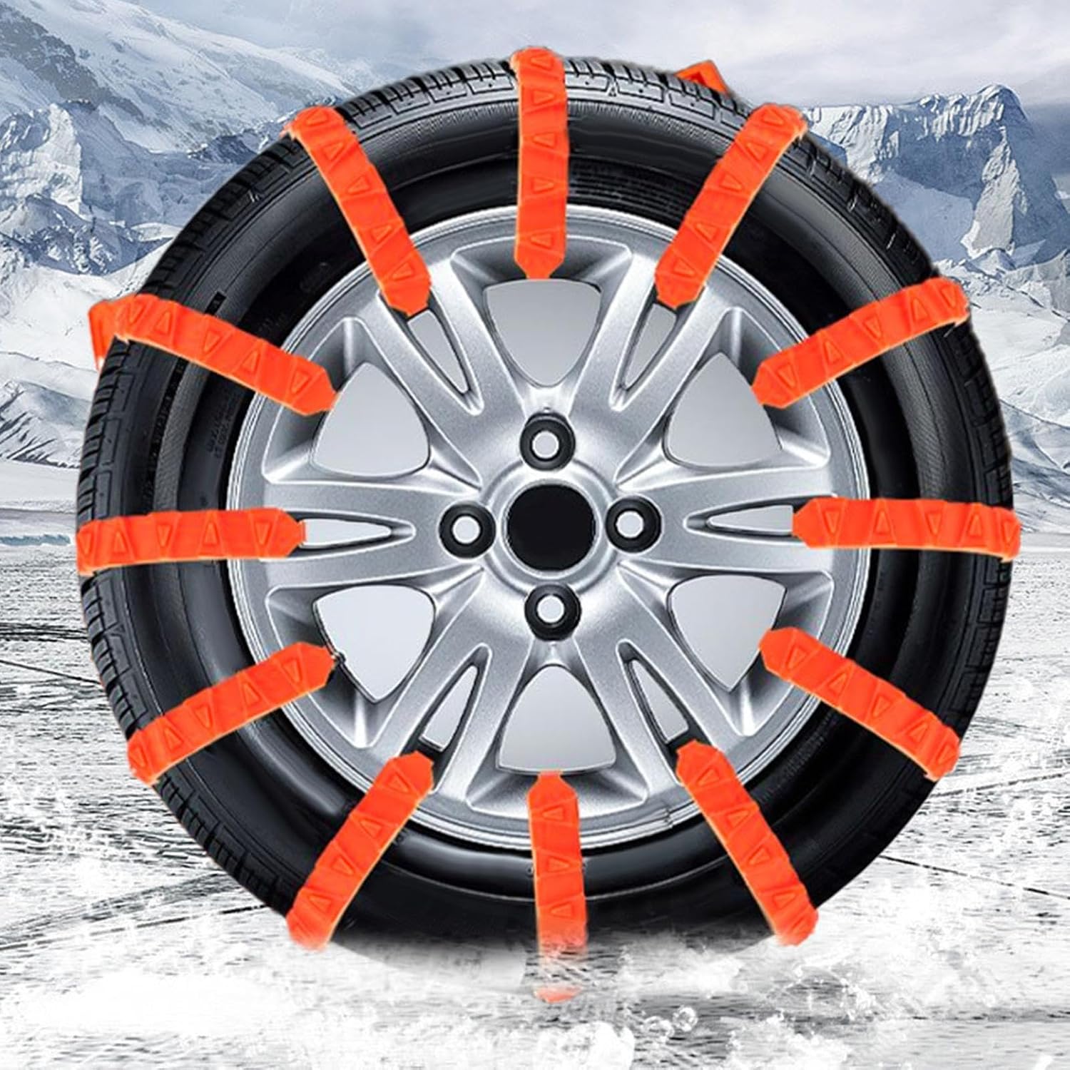 10er-pack Autoreifen-schneeketten, Winterreifenketten, Sicherheitsketten Für Das Pendeln Im Winter, Rutschfeste Sicherheitsketten, Sicherheitsketten