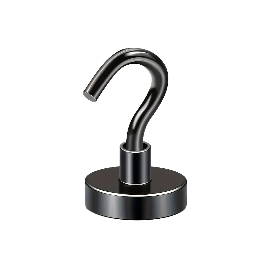 Magnetischer Hakenhalter 20 X 7 Mm, Starker Schwarzer Magnet, Hunter, Tragkraft 16 Kg