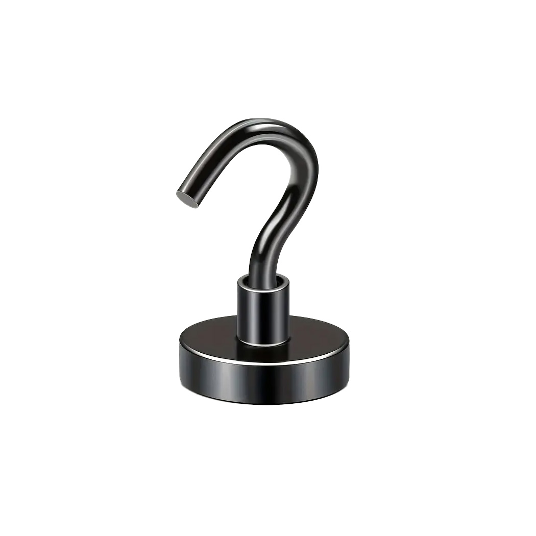 Magnetischer Hakenhalter 16 X 5 Mm, Starker Schwarzer Magnet, Hunter, Tragkraft 8 Kg