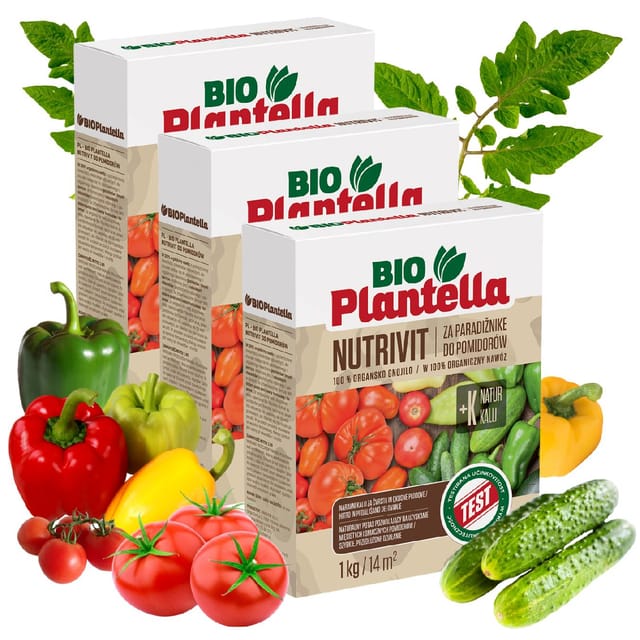 Bio Plantella Ökologischer Dünger Für Gemüse – Tomaten, Gurken, Paprika 3 X 1 Kg