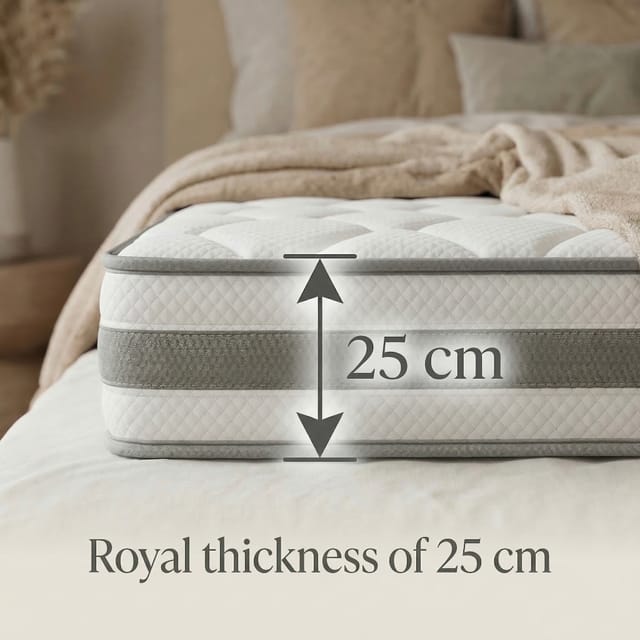 Matratze 90 X 200 Cm, Höhe 25 Cm, Komfortschaum, 7-zonen-taschenfederkernmatratze, Ergonomisch, Für Erwachsene, Oeko-tex®-zertifiziert