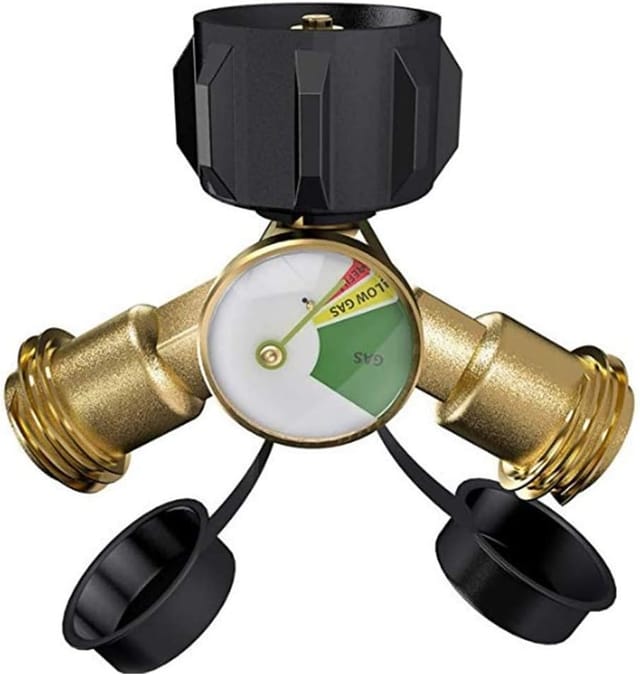 Gasadapter Aus Messing, Gasdruckmesser, Propan-/butangasregler, Propangasflaschenadapter Für Gasgrill, Campingkocher