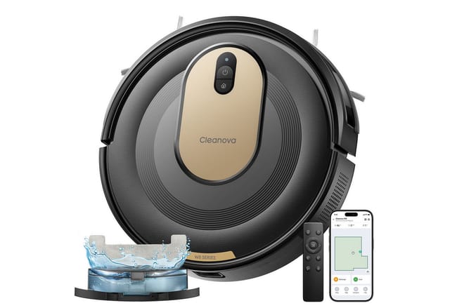Vactidy Cleanova W8, 3-in-1 Saug-und Wischroboter, 5000 Pa, Ultraflach, Anti-verheddern, App-steuerung, Automatische Rückkehr Zur Ladestation, Schwarz