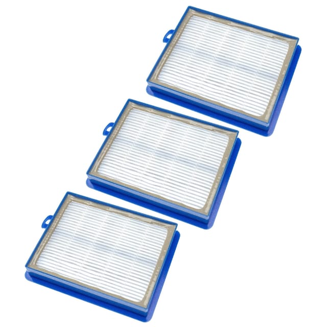 Vhbw 3x Staubsaugerfilter Kompatibel Mit Aeg Air Max Aam 6125 6126, 6118, 6119, 6120, 6121, 6122, 6123, 6124 Staubsauger - Hepa-filter Blau Weiß