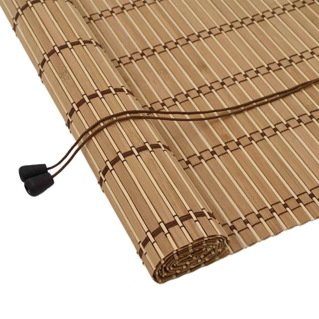Vidaxl Roller Blind Natural And Brown 40 X 220 Cm Bamboo