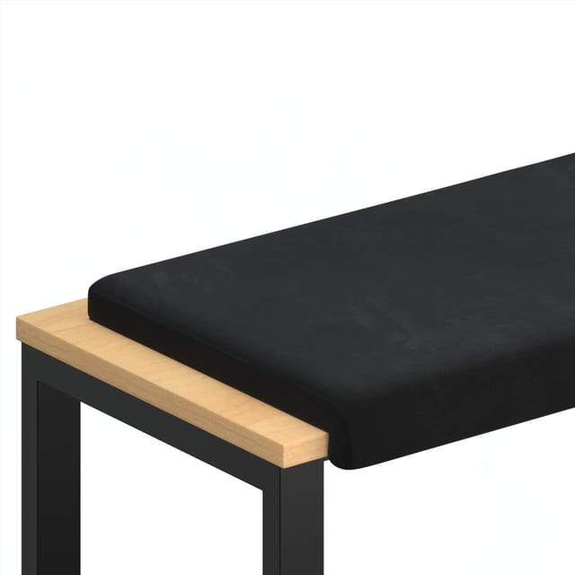 Vidaxl Bench Cushion Velvet Black Depth 35 Cm