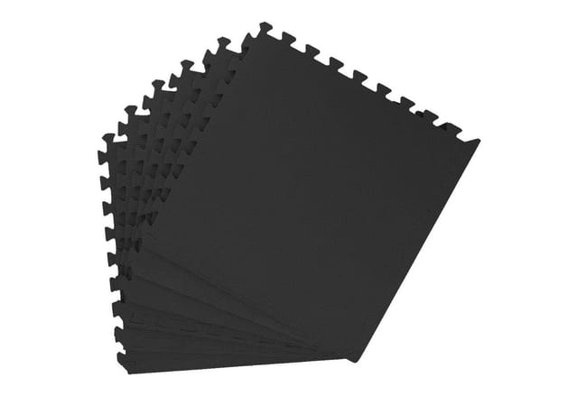 Fußmatten 50 Stk. Schwarz 18 M² Eva-schaum Vidaxl