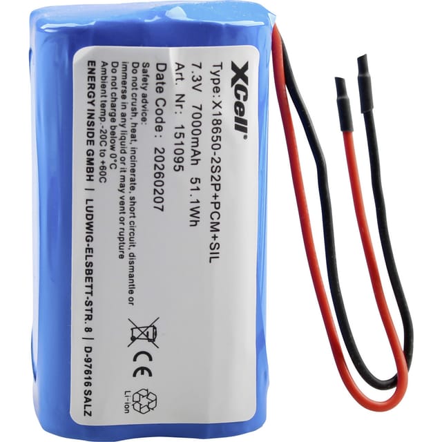 Xcell Spezial-akku 4x 18650 Li-ion 7.4 V 7000
