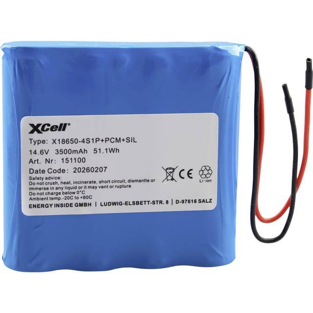 Xcell Spezial-akku 4x 18650 Li-ion 14.8 V 3500