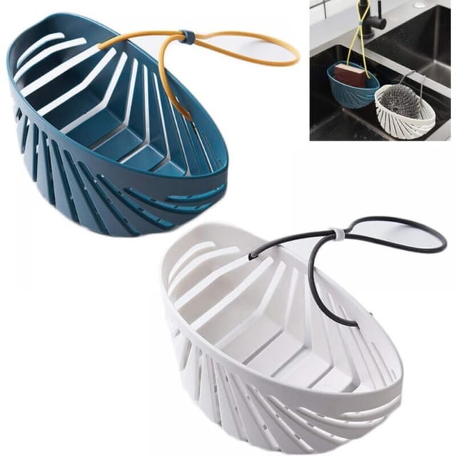 Hängender Schwammhalter Für Spüle, Utensilienkorb, Schwamm, Seife, Spülbürste, 2 Stück