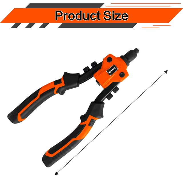 Elektrische Nietpistole, Manuelle Nietpistole Für Den Hausgebrauch, Nietpistole, Kappennietpistole, Zugnietpistole, Orange-schwarze Aluminium-nietpistole.