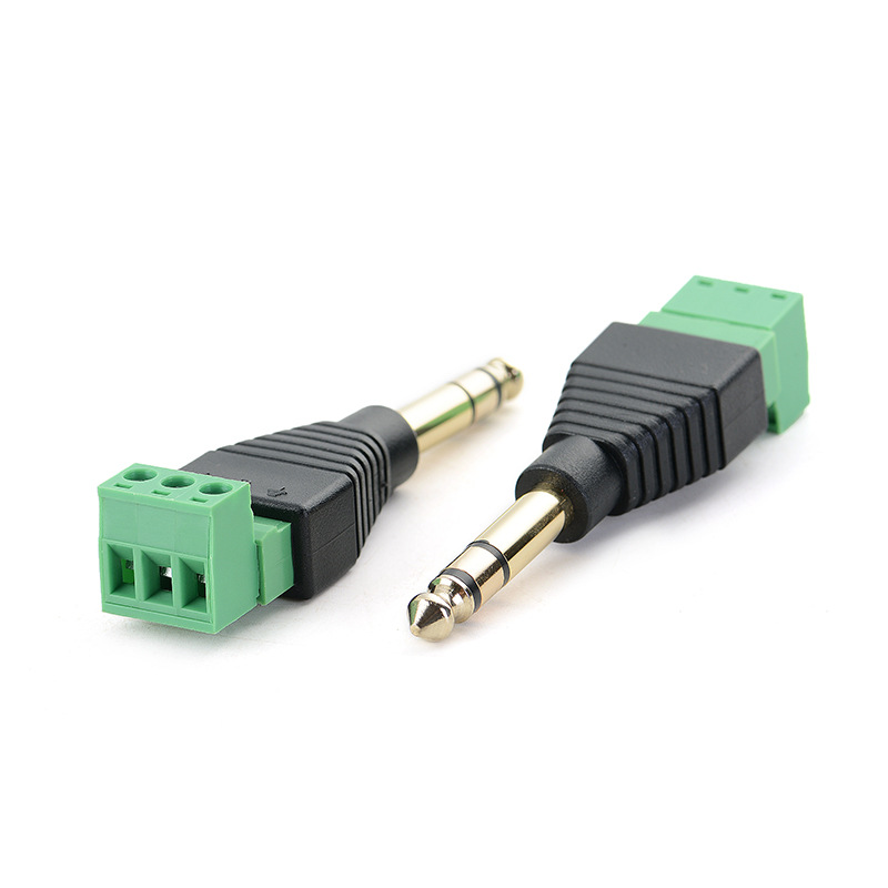 Selbstbau-mikrofonadapter (lötfrei) Für 6,35 Mm, 6,5-mm-zweikanal-audio-anschlussblock.
