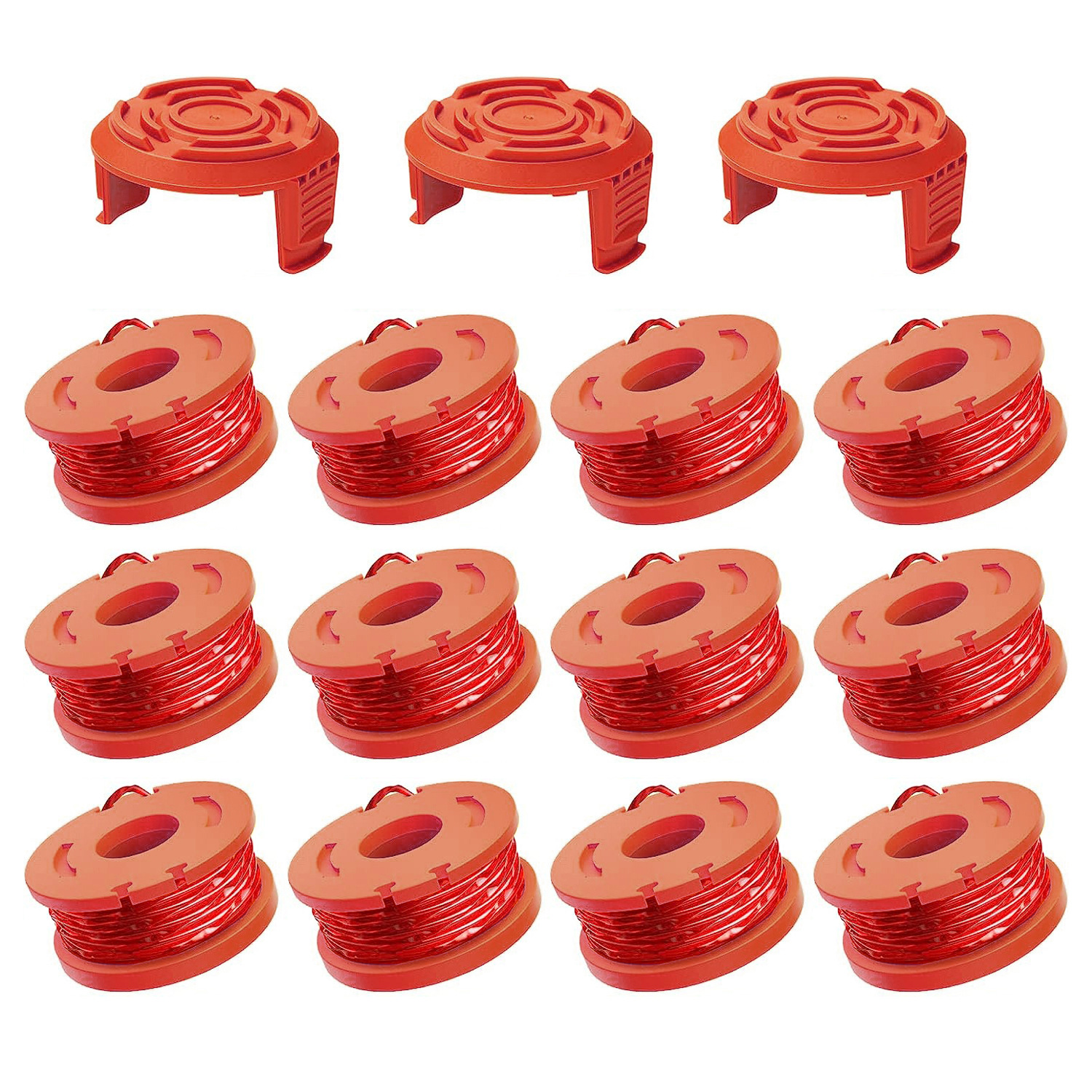 Set Mit 12+3 Ersatzspulen Worx Wa0010/wa6531, Schneidköpfen, Drahtschneidspitzen, Kabelschneidvorrichtungen