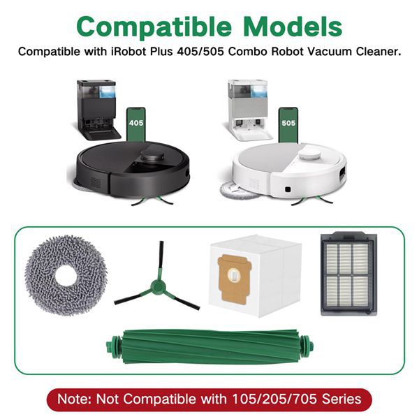 Set. Farbe: Siehe Foto. Material: Kunststoff. Kompatibel Mit Irobot Roomba Plus 405 Kits.