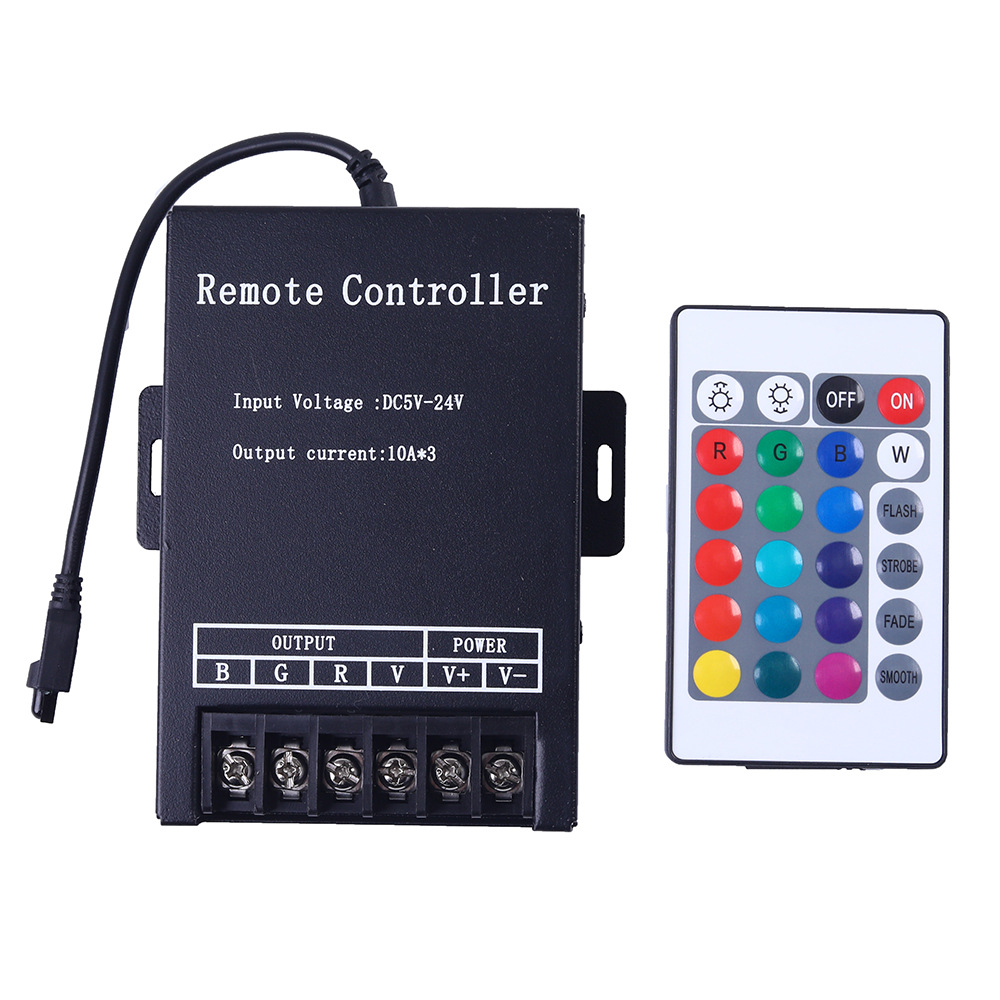 Siebenfarbiger Rgb-led-streifenlicht-controller, Phasenlos, Dimmbar Ohne Scrolling-effekt Und Ohne Bluetooth, Mit Infrarot-fernbedienung