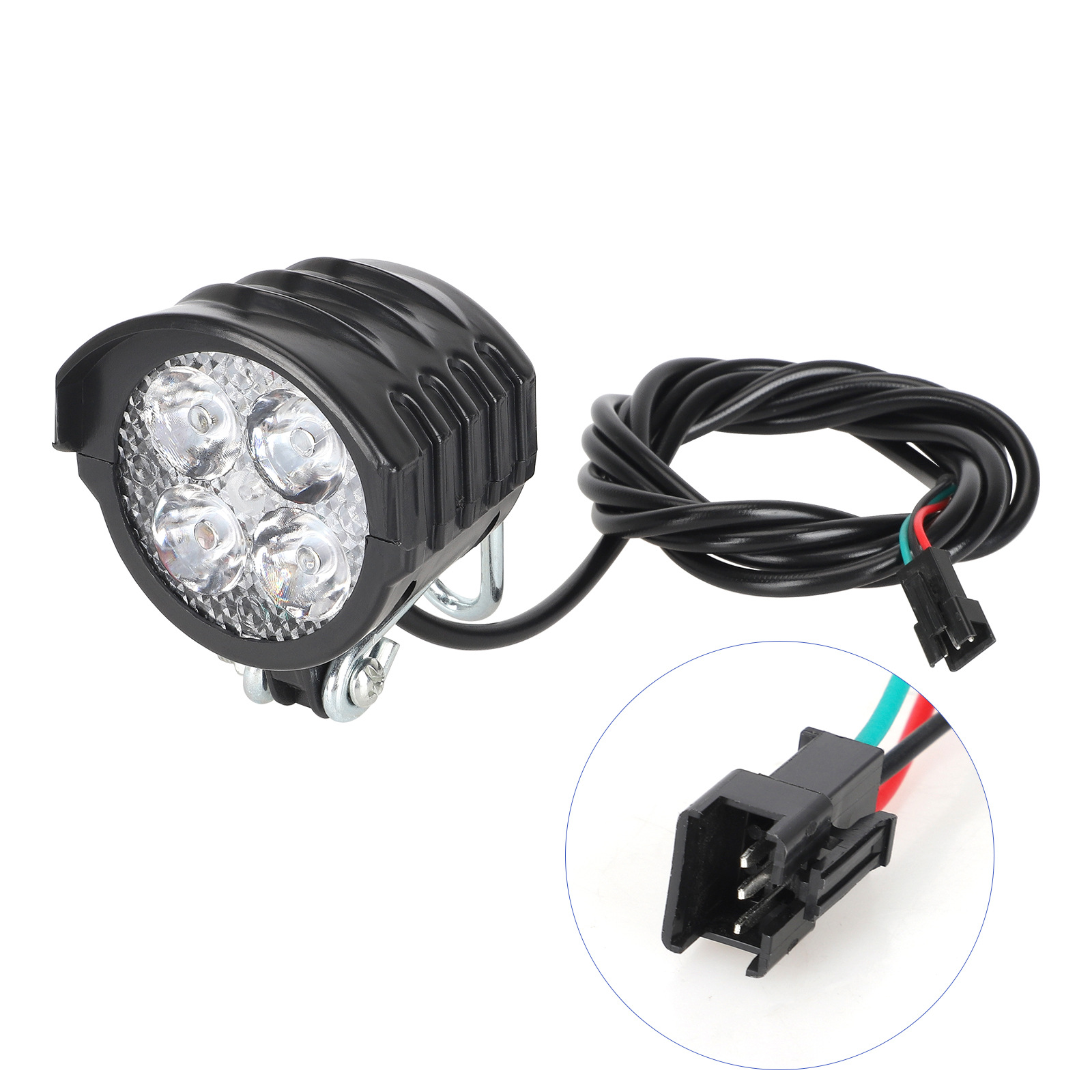 Speziell Für Fahrzeuge Entwickelter Scheinwerfer, Faltbarer Lithium-akku, Hupe, Eingebauter Scheinwerfer, Hochleistungsscheinwerfer Für Roller, Universell Wasserdicht 12-72v.